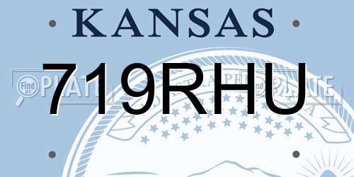 719RHU Kansas License Plate