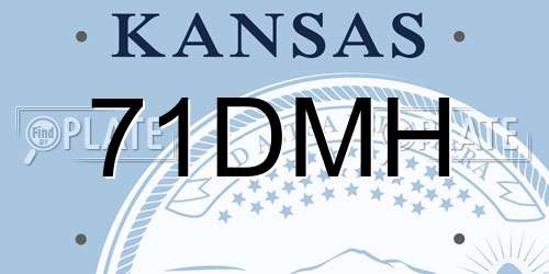 71DMH Kansas License Plate