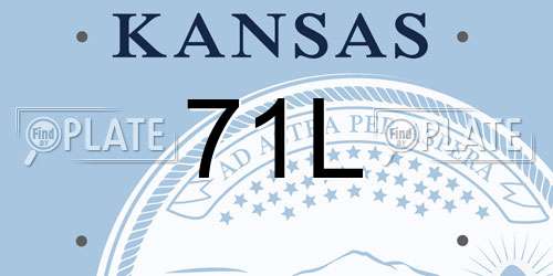 71L Kansas License Plate