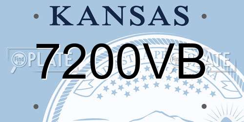 7200VB Kansas License Plate