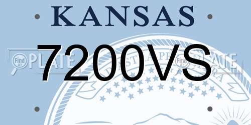 7200VS Kansas License Plate