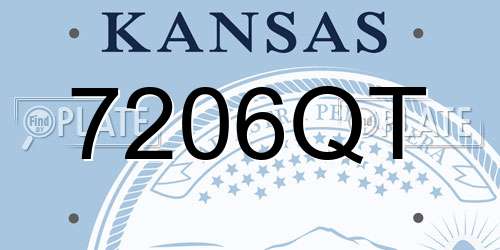 7206QT Kansas License Plate