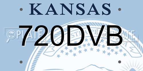720DVB Kansas License Plate
