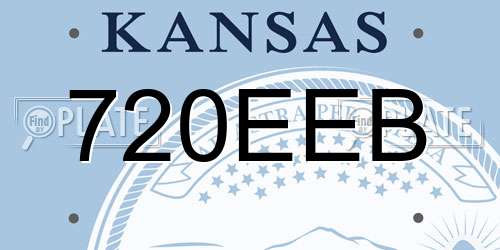720EEB Kansas License Plate