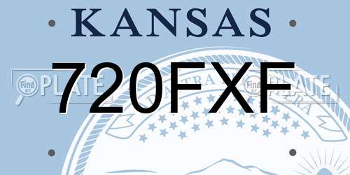720FXF Kansas License Plate