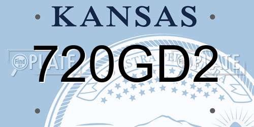 720GD2 Kansas License Plate