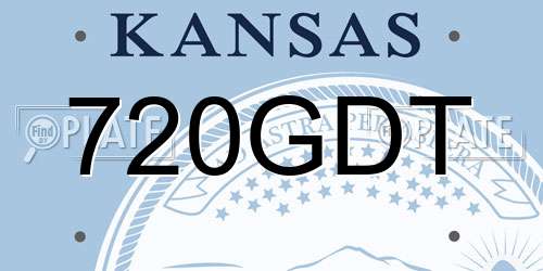 720GDT Kansas License Plate