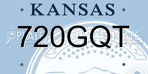 720GQT Kansas License Plate