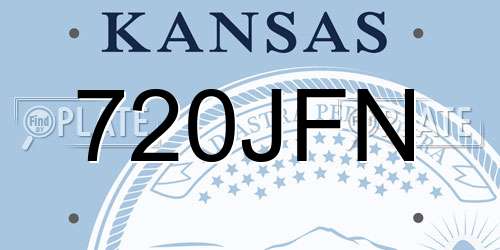720JFN Kansas License Plate