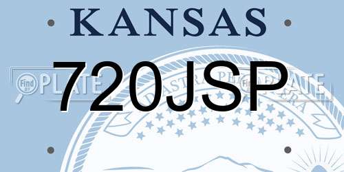 720JSP Kansas License Plate