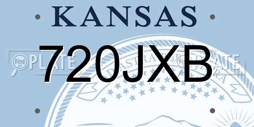 720JXB Kansas License Plate