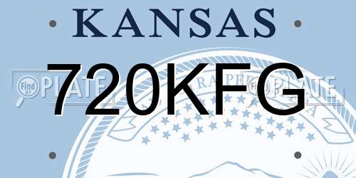 720KFG Kansas License Plate