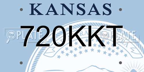 720KKT Kansas License Plate