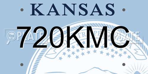 720KMC Kansas License Plate