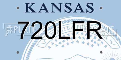 720LFR Kansas License Plate