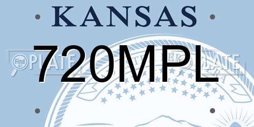 720MPL Kansas License Plate