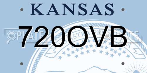 720OVB Kansas License Plate