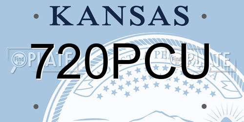 720PCU Kansas License Plate