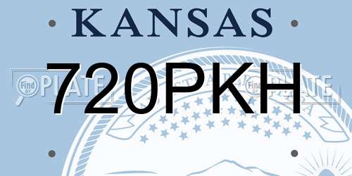 720PKH Kansas License Plate