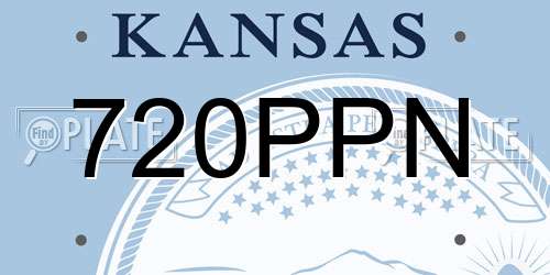 720PPN Kansas License Plate