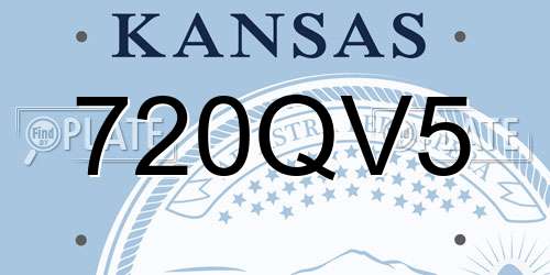 720QV5 Kansas License Plate