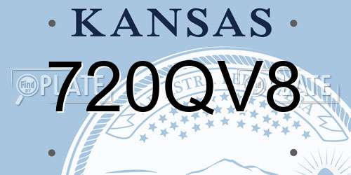 720QV8 Kansas License Plate