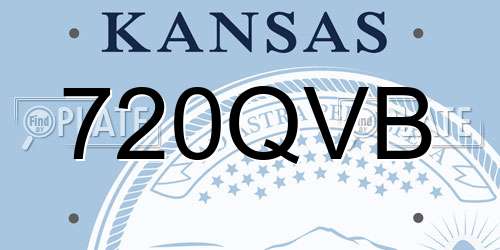 720QVB Kansas License Plate