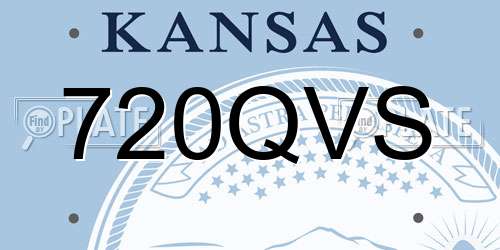 720QVS Kansas License Plate