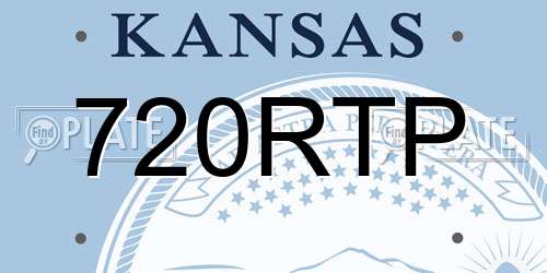 720RTP Kansas License Plate