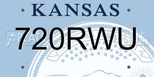 720RWU Kansas License Plate