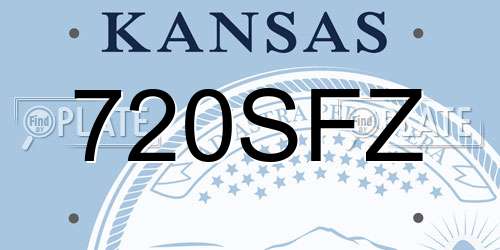 720SFZ Kansas License Plate