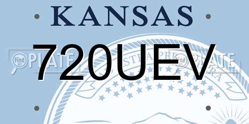720UEV Kansas License Plate