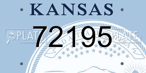 72195 Kansas License Plate