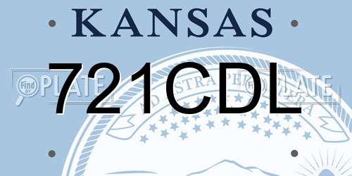 721CDL Kansas License Plate