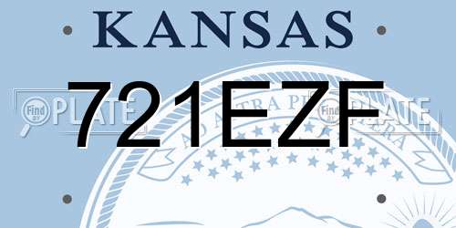 721EZF Kansas License Plate