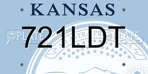 721LDT Kansas License Plate