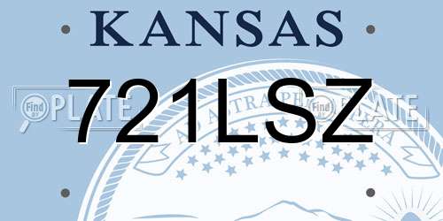 721LSZ Kansas License Plate