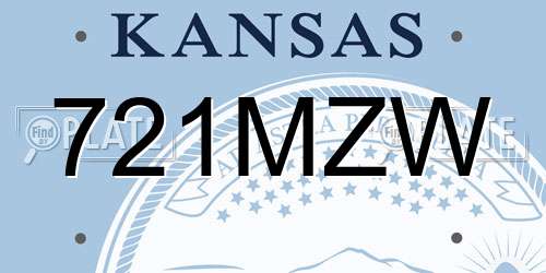 721MZW Kansas License Plate