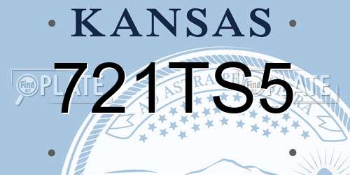 721TS5 Kansas License Plate