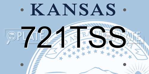 721TSS Kansas License Plate