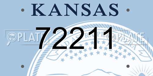 72211 Kansas License Plate