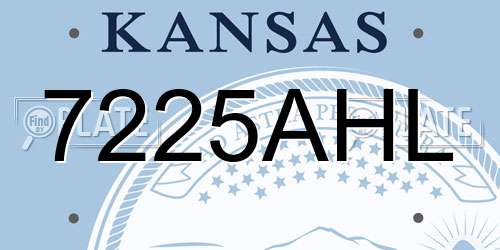 7225AHL Kansas License Plate