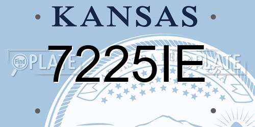 7225IE Kansas License Plate