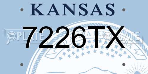 7226TX Kansas License Plate