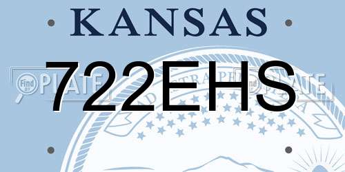 722EHS Kansas License Plate
