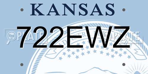 722EWZ Kansas License Plate