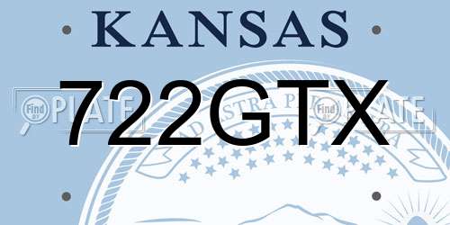 722GTX Kansas License Plate