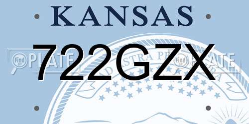 722GZX Kansas License Plate