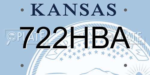 722HBA Kansas License Plate