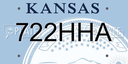 722HHA Kansas License Plate